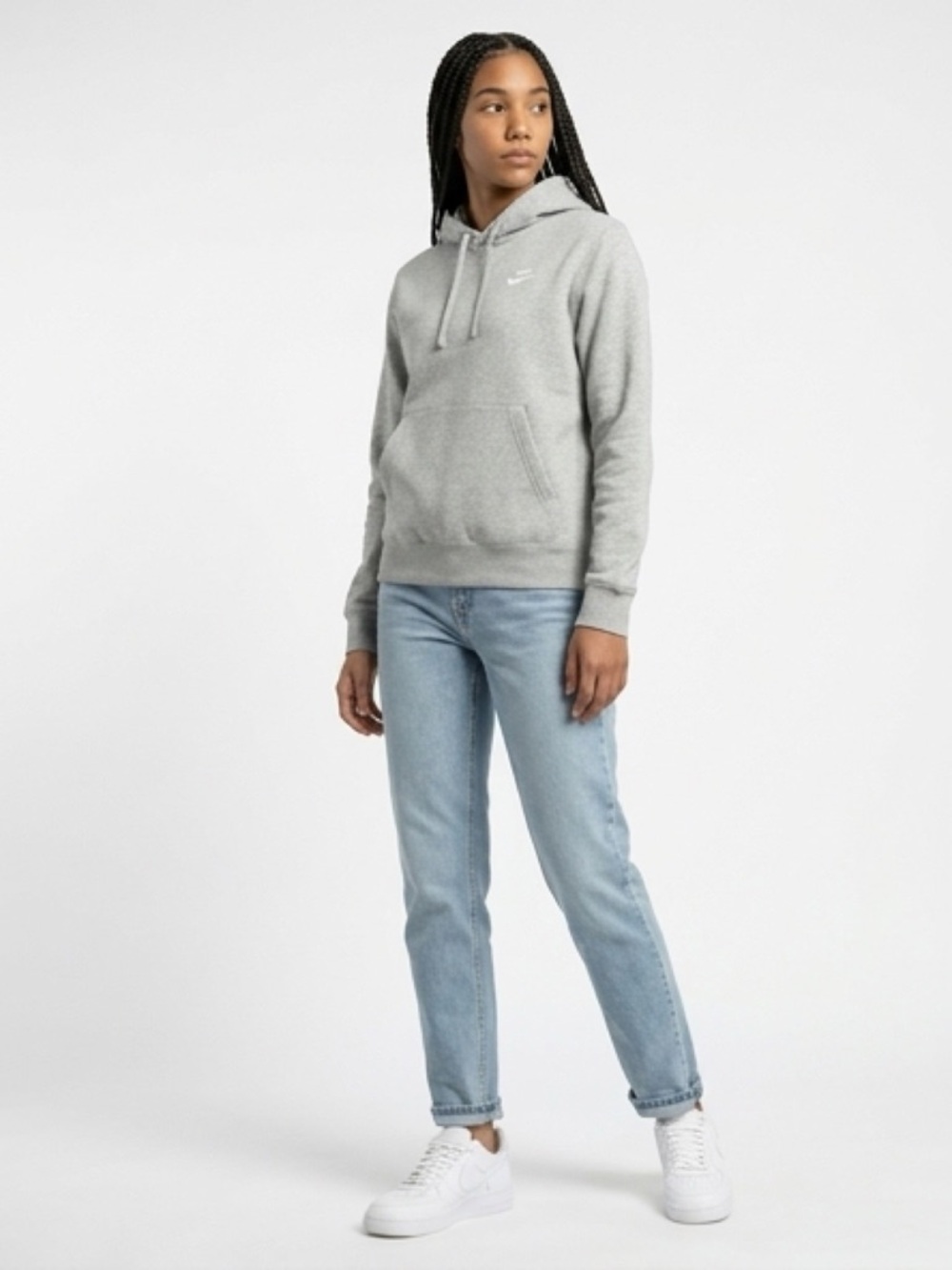 Nike Light Gray Pullover Hoodie